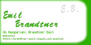 emil brandtner business card